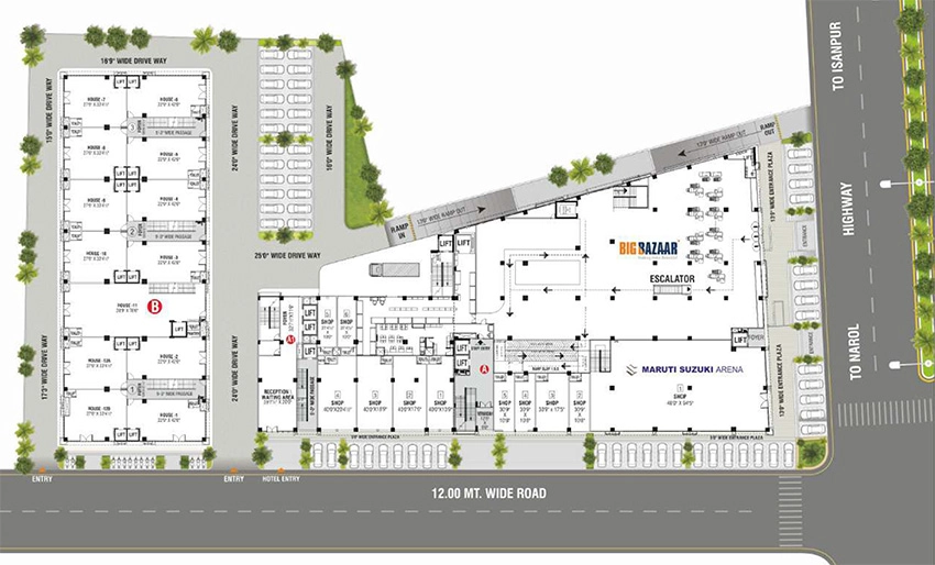 Master Plan of Harvi Radhe Kishan Business Park in Isanpur, Ahmedabad - Image 325171