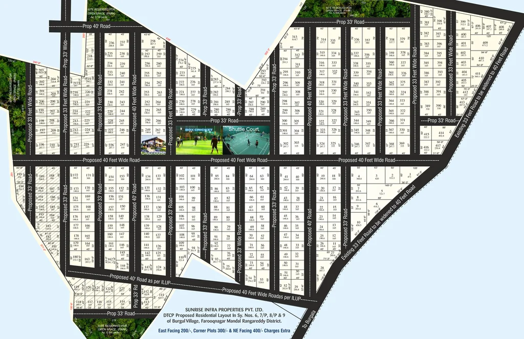 Master Plan of Sunrise Infra Amodha in Shadnagar, Hyderabad - Image 325412