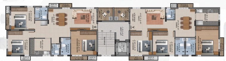 Floor Plan of Invincy Paix in Kilpauk, Chennai - Image 325486