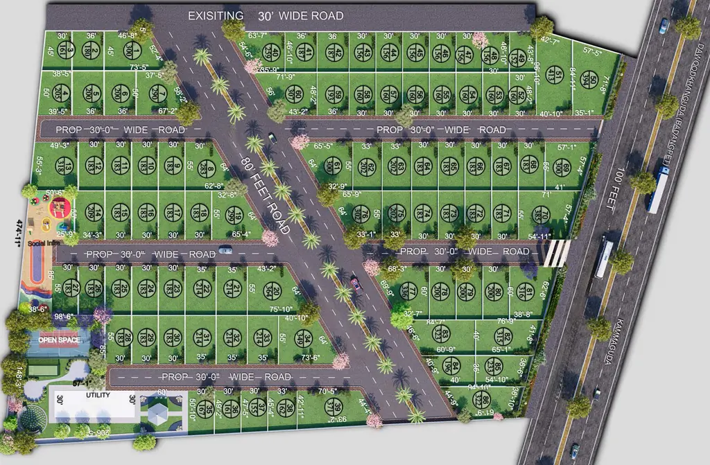 Master Plan of SR Serenity Heights in Saroornagar, Hyderabad - Image 325558