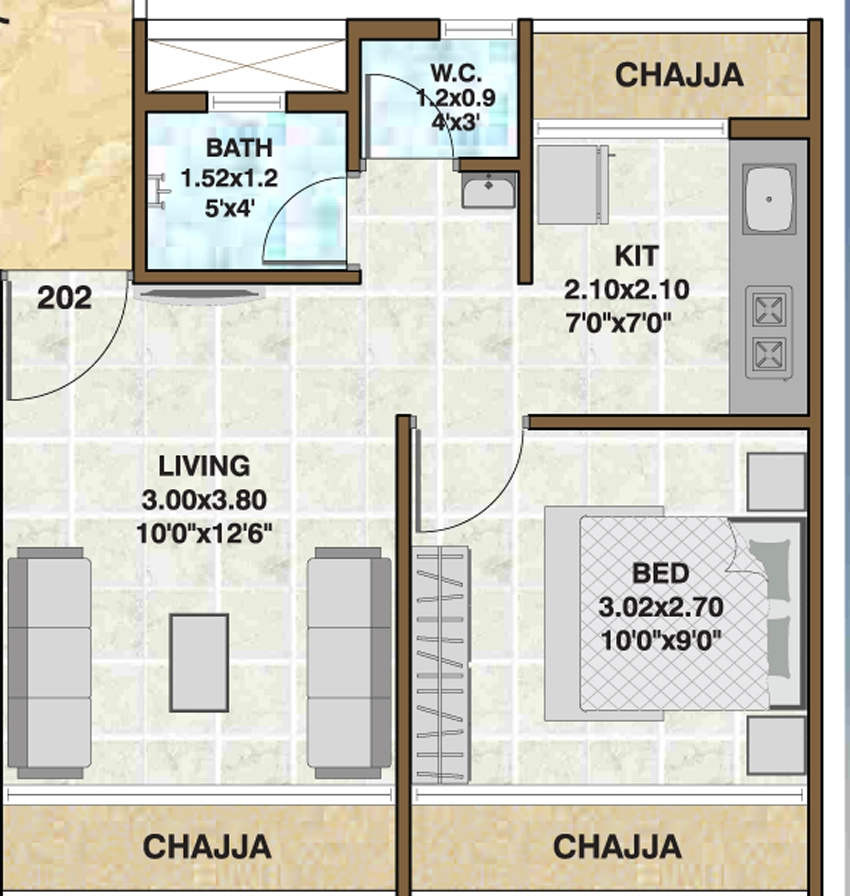 1 BHK Flat in Neelkanth Sanvi Swarup in Ulwe, Navi Mumbai - Image 874622