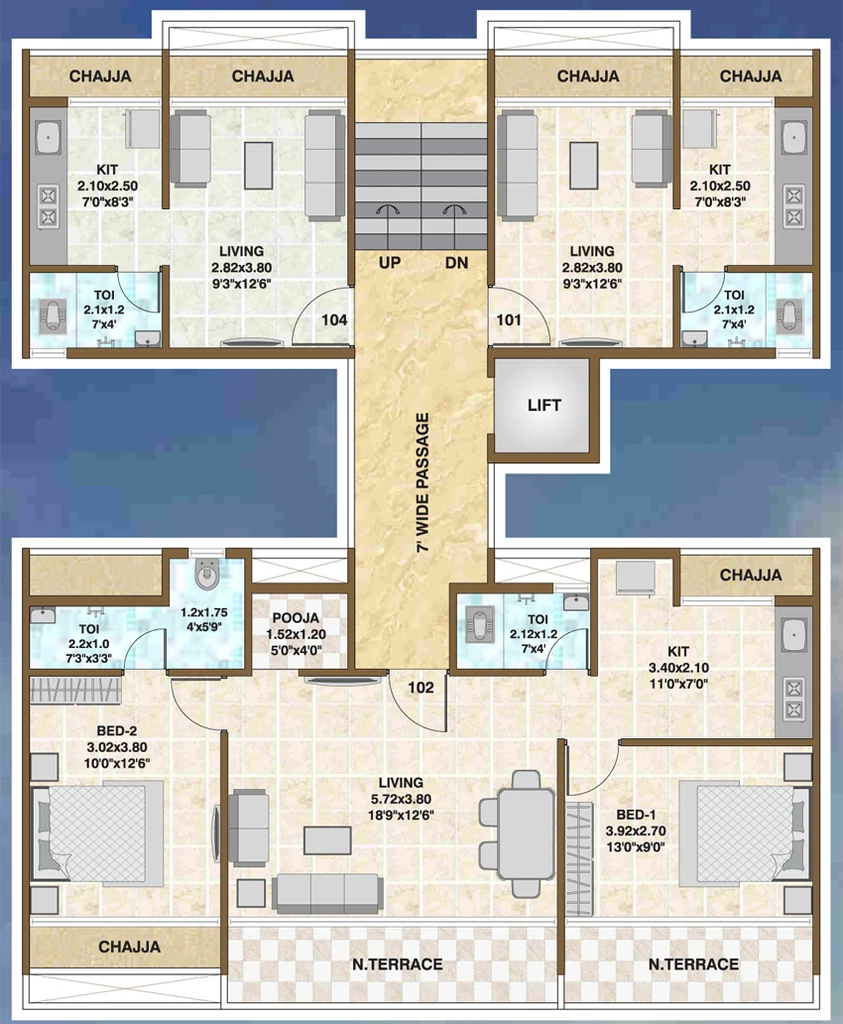Floor Plan of Neelkanth Sanvi Swarup in Ulwe, Navi Mumbai - Image 325772