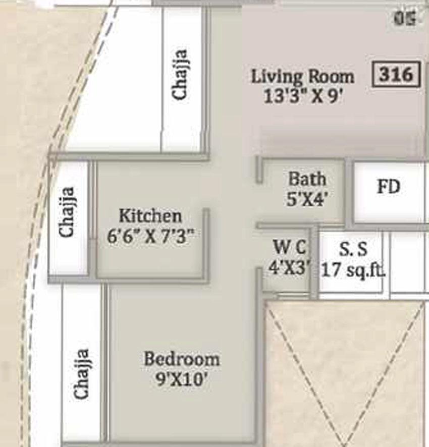 1 BHK Flat in Mazagaon Mandar CHSL in Panvel, Navi Mumbai - Image 874645