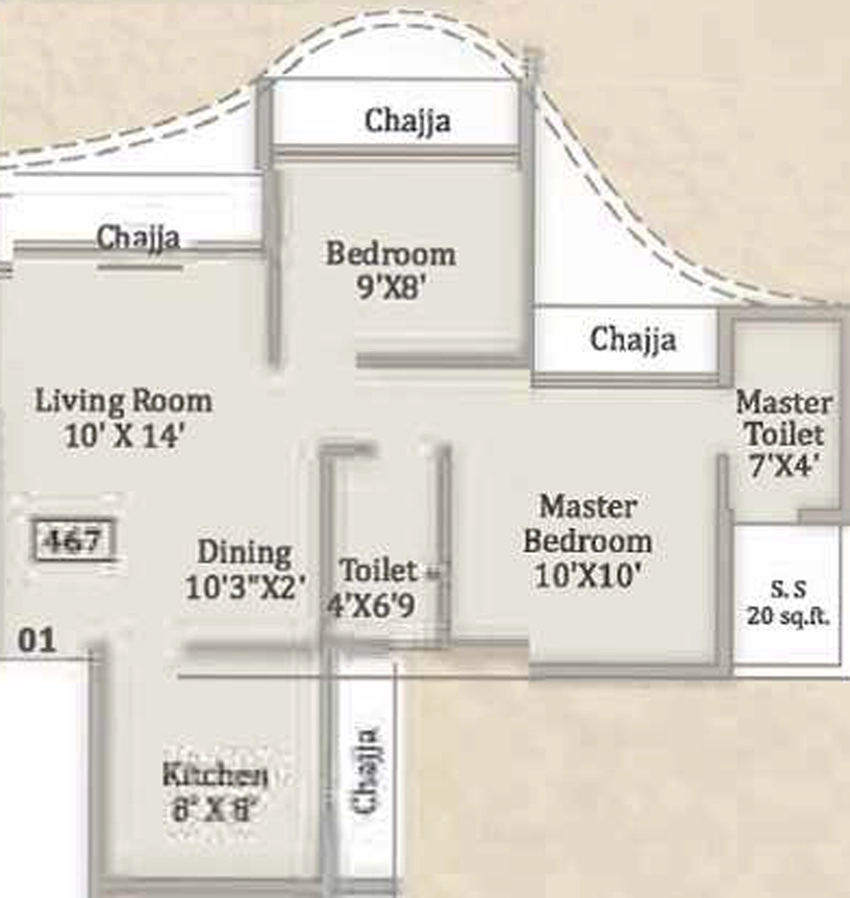 2 BHK Flat in Mazagaon Mandar CHSL in Panvel, Navi Mumbai - Image 874646