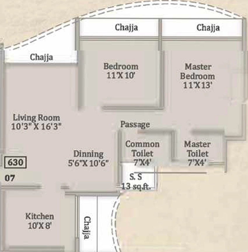 2 BHK Flat in Mazagaon Mandar CHSL in Panvel, Navi Mumbai - Image 874647