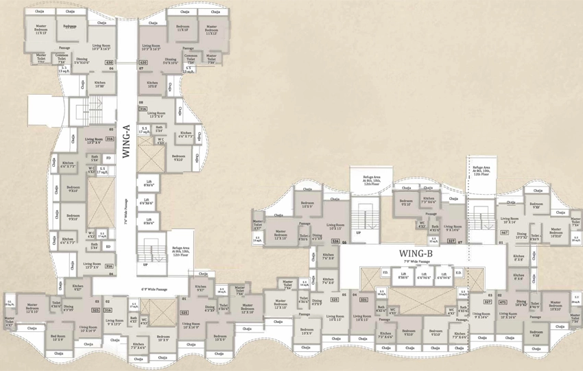Floor Plan of Mazagaon Mandar CHSL in Panvel, Navi Mumbai - Image 325869