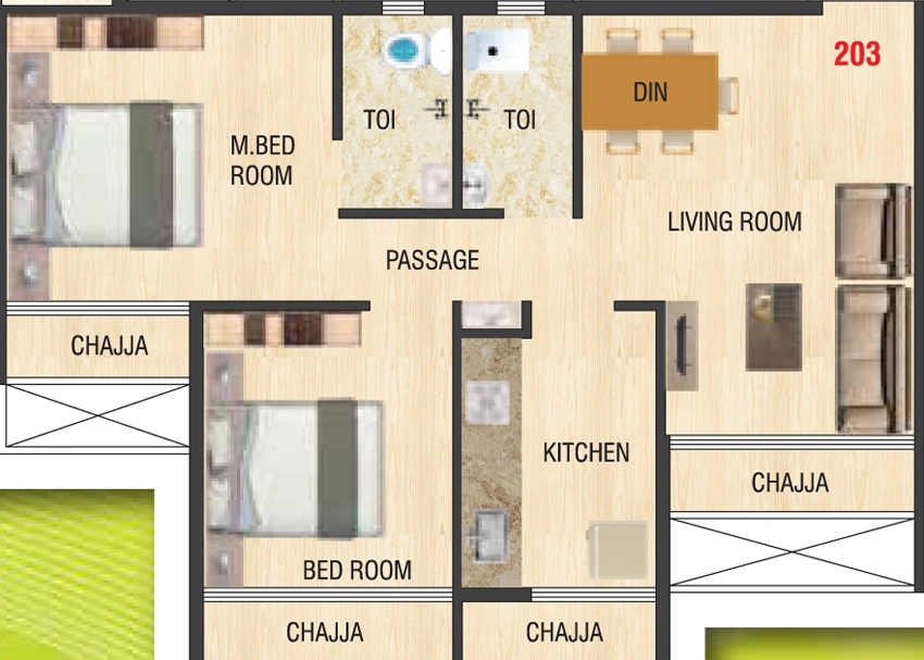 2 BHK Flat in Rio Heights in Taloja, Navi Mumbai - Image 874650