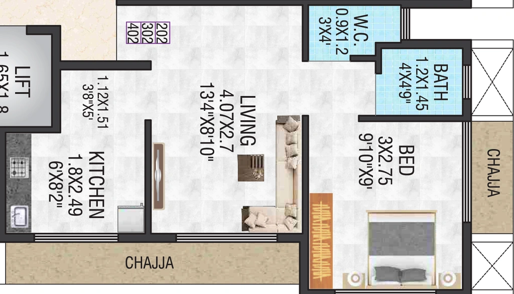 1 BHK Flat in Shreeji Kuber Homes in Ulwe, Navi Mumbai - Image 874654