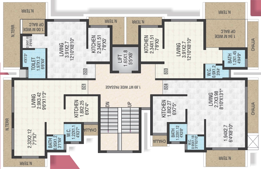 Floor Plan of Shreeji Kuber Homes in Ulwe, Navi Mumbai - Image 325894