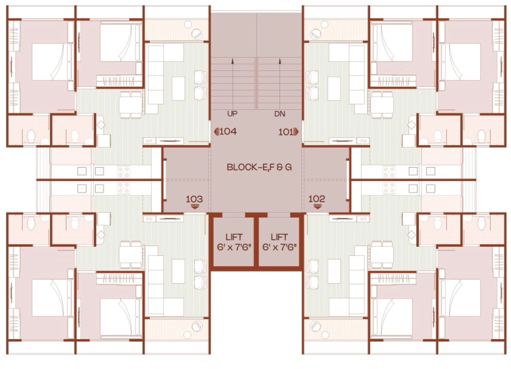 Floor Plan of Live Life 360 in Bopal, Ahmedabad - Image 325921
