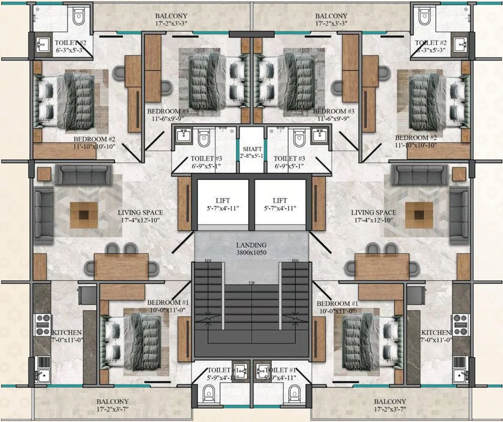Floor Plan of Hercules Grace Resilviaa in Sector 78, Gurgaon - Image 326106
