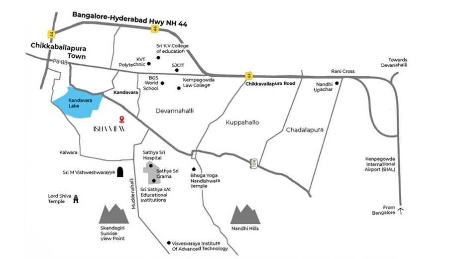 Location of Hi Living Isha View in Nandi Hills, Bangalore - Image 326116