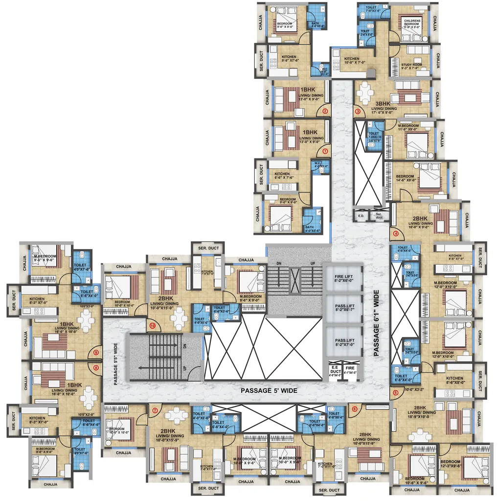 Floor Plan of Nemmi Panchganga in Thane West, Thane - Image 326183