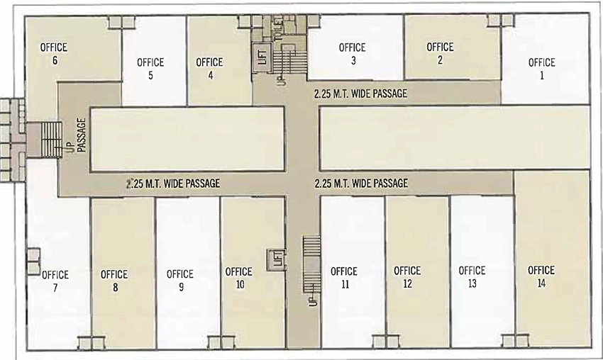 Floor Plan of Shyam Akshar Complex in Dehgam, Gandhinagar - Image 326431