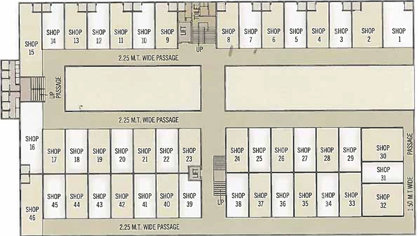 Floor Plan of Shyam Akshar Complex in Dehgam, Gandhinagar - Image 326433