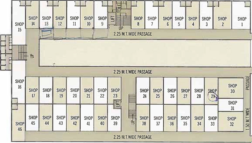 Floor Plan of Shyam Akshar Complex in Dehgam, Gandhinagar - Image 326432