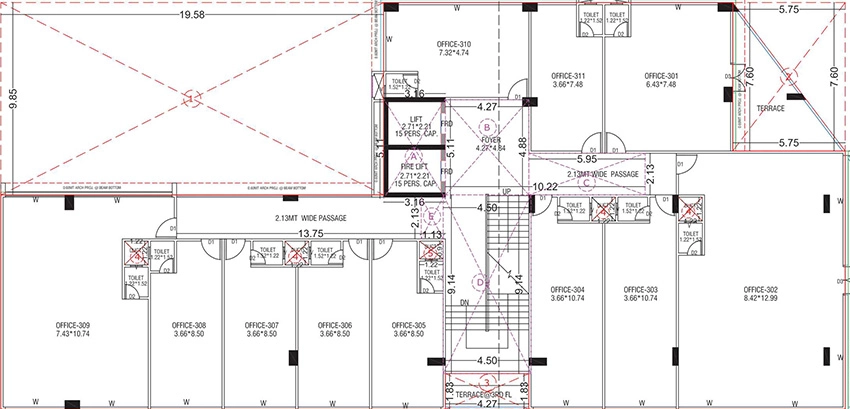 Floor Plan of Akshar Shivansh Skyline in Sargasan, Gandhinagar - Image 326500