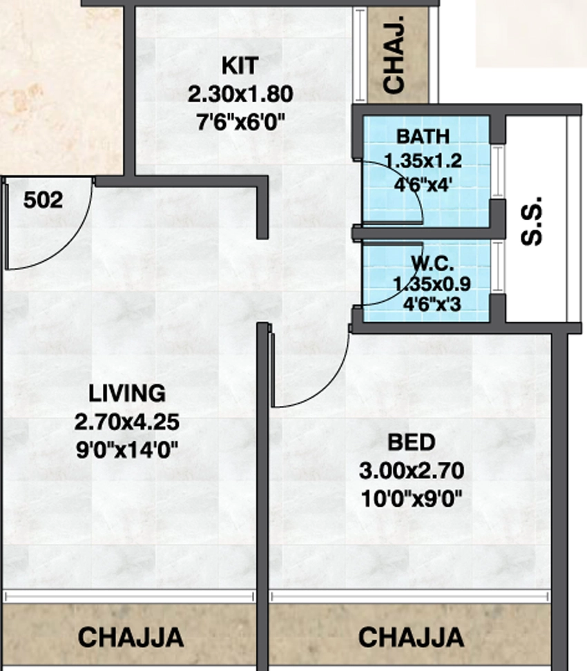 1 BHK Flat in Bhaveshwar Varni Dham in Ulwe, Navi Mumbai - Image 875388