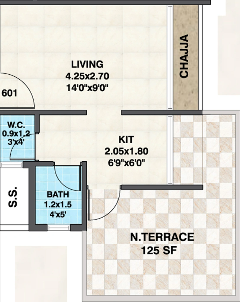 1 RK Flat in Bhaveshwar Varni Dham in Ulwe, Navi Mumbai - Image 875387