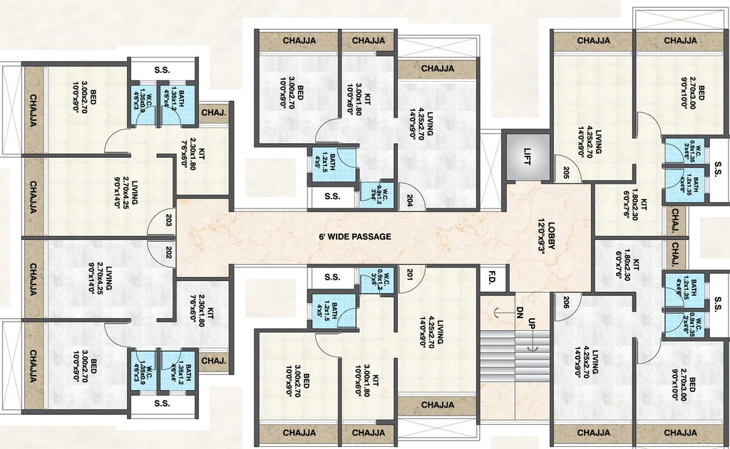 Floor Plan of Bhaveshwar Varni Dham in Ulwe, Navi Mumbai - Image 327031