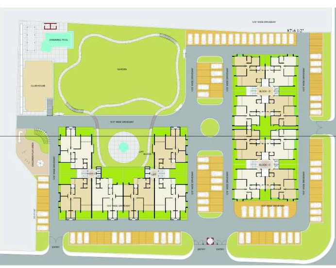 Master Plan of Scarlet Heights in Satellite, Ahmedabad - Image 327093