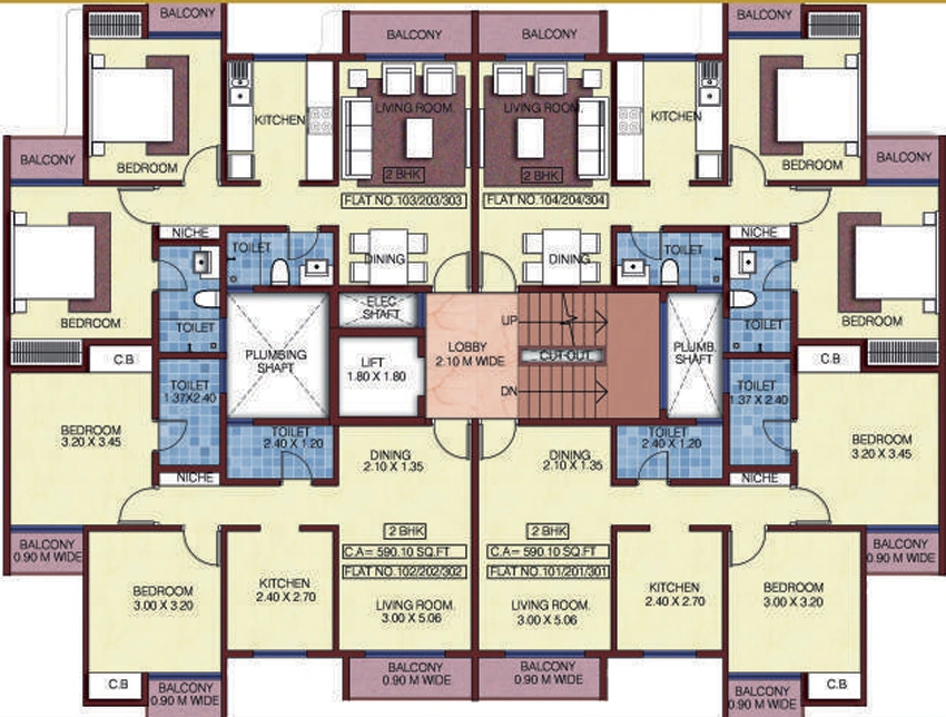 Floor Plan of Enkay Garden in Taloja, Navi Mumbai - Image 327148