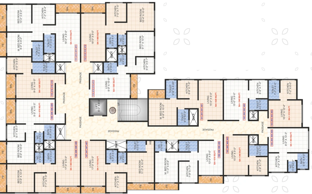 Floor Plan of AB Omkar Residency in Panvel, Navi Mumbai - Image 327215
