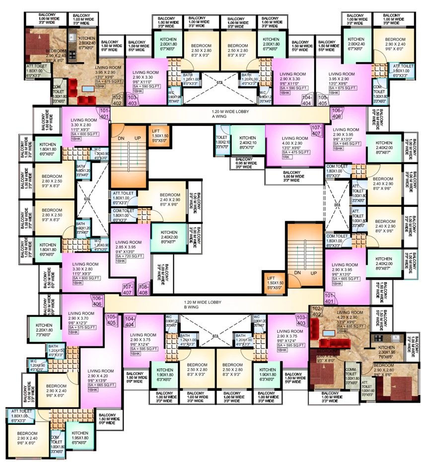 Floor Plan of SMS Samarth Empire in Panvel, Navi Mumbai - Image 327273