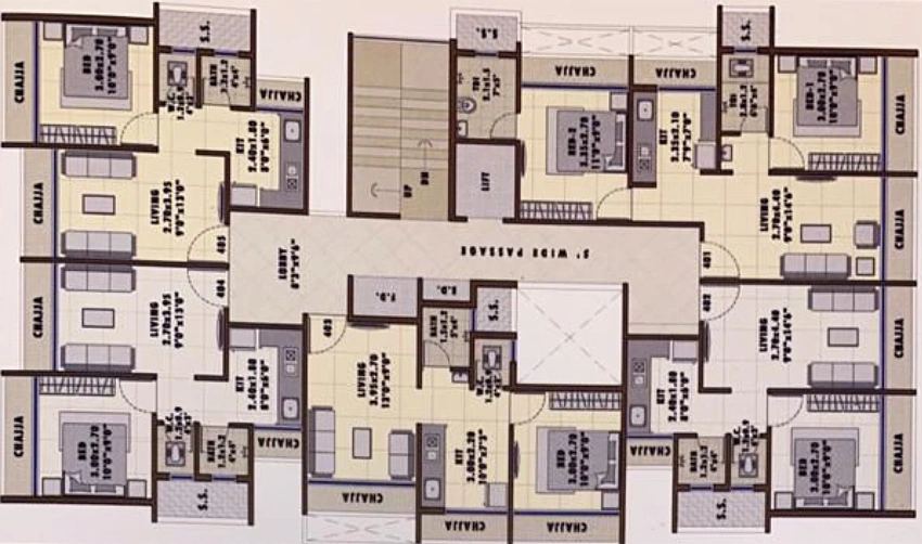 Floor Plan of Vighnaharta Sai Niwas in Vadghar, Navi Mumbai - Image 327450