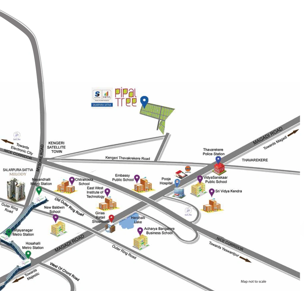 Location of Sattva Pipal Tree in Magadi Road, Bangalore - Image 327806