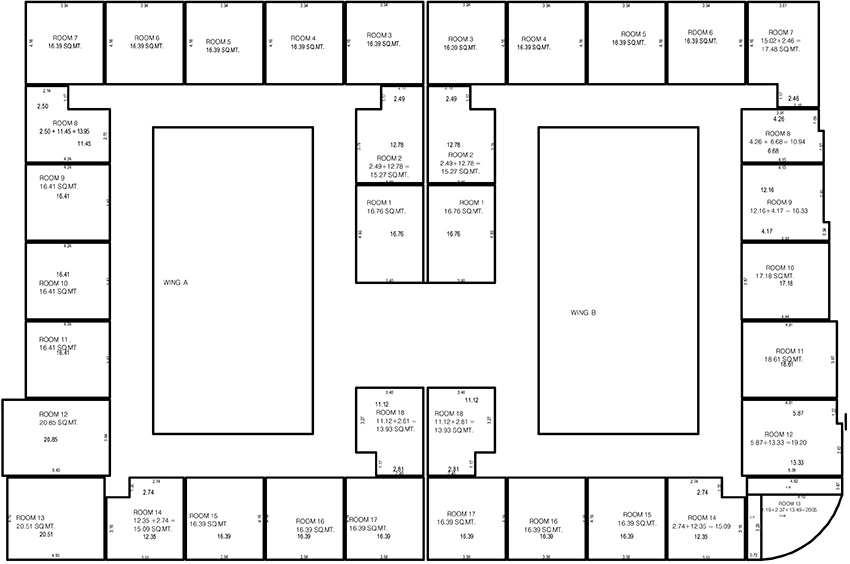 Floor Plan of Amrut Complex in Uvarsad, Gandhinagar - Image 327856