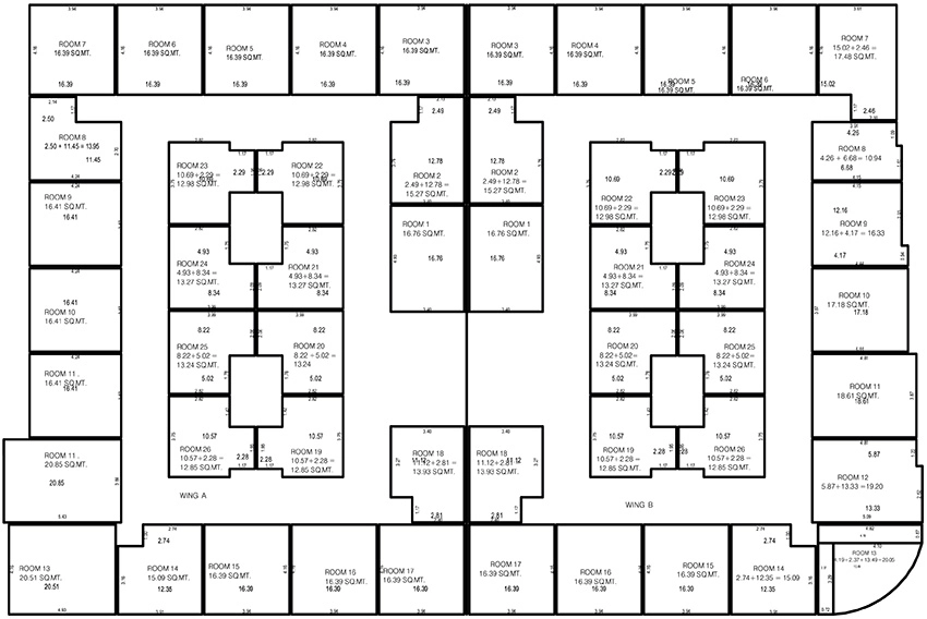 Floor Plan of Amrut Complex in Uvarsad, Gandhinagar - Image 327858