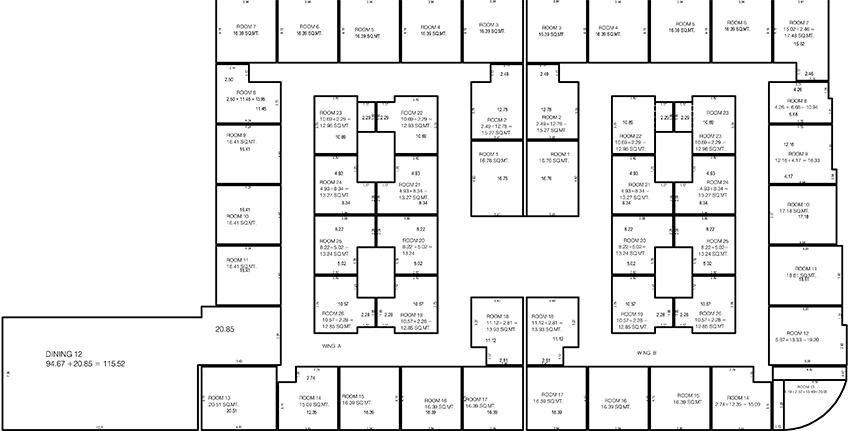 Floor Plan of Amrut Complex in Uvarsad, Gandhinagar - Image 327855