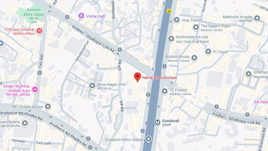 Location of Rustomjee Natraj in Andheri East, Mumbai - Image 328319