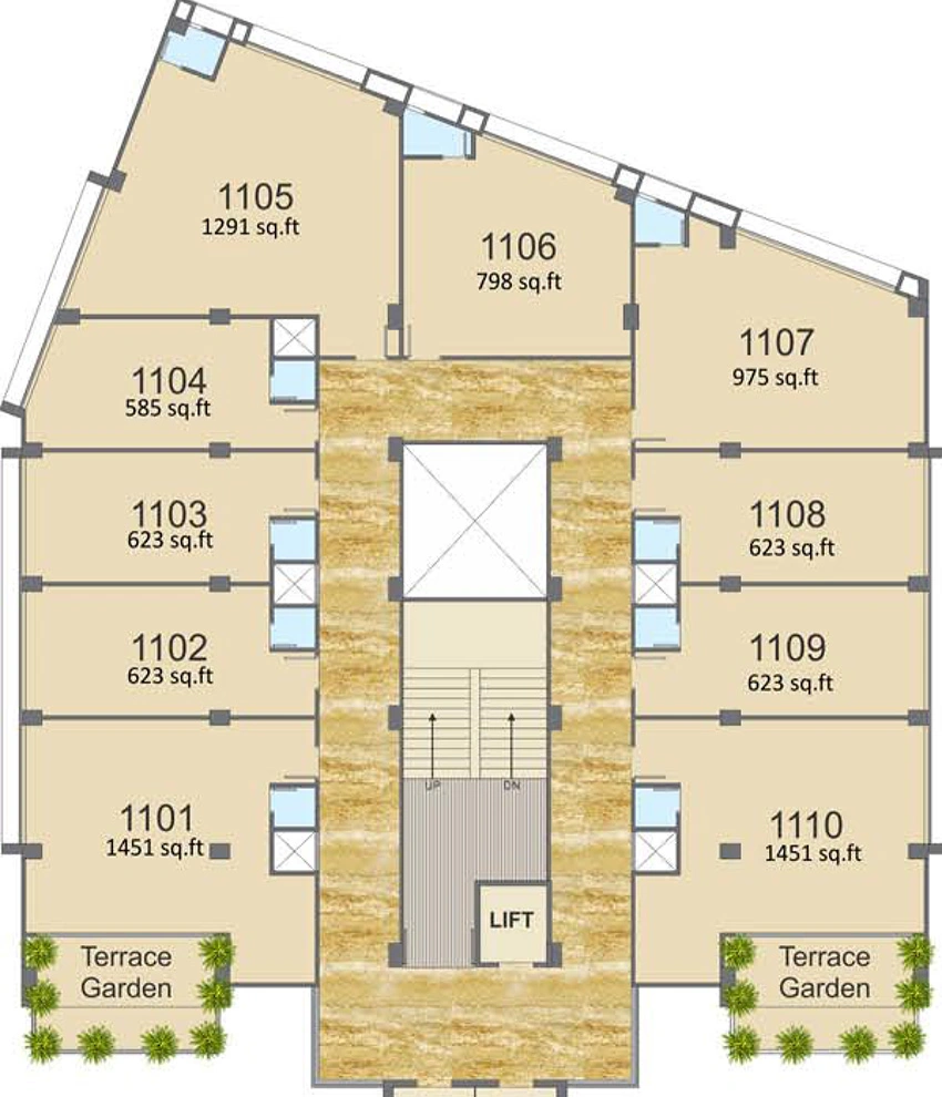 Floor Plan of Kalp Capitol Icon in Sargasan, Gandhinagar - Image 328401