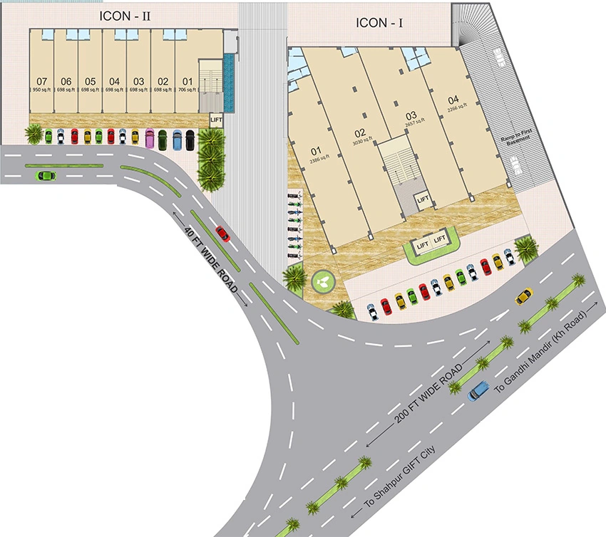 Master Plan of Kalp Capitol Icon in Sargasan, Gandhinagar - Image 328398