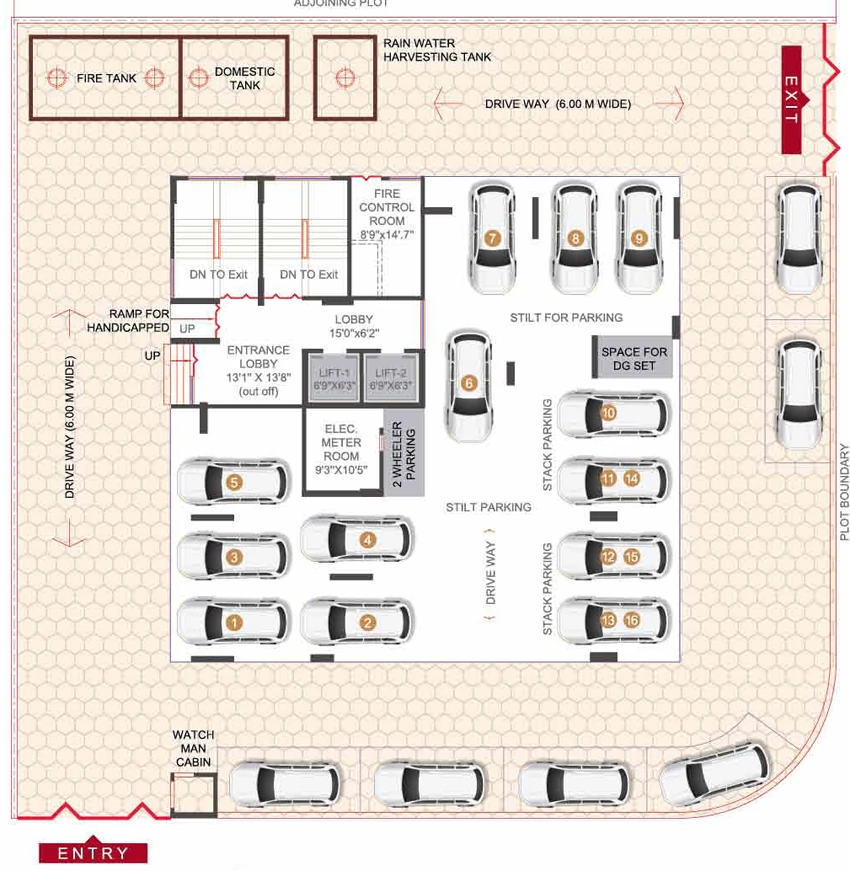 Master Plan of Hi Tech Luxus Tower in Kharghar, Navi Mumbai - Image 328503