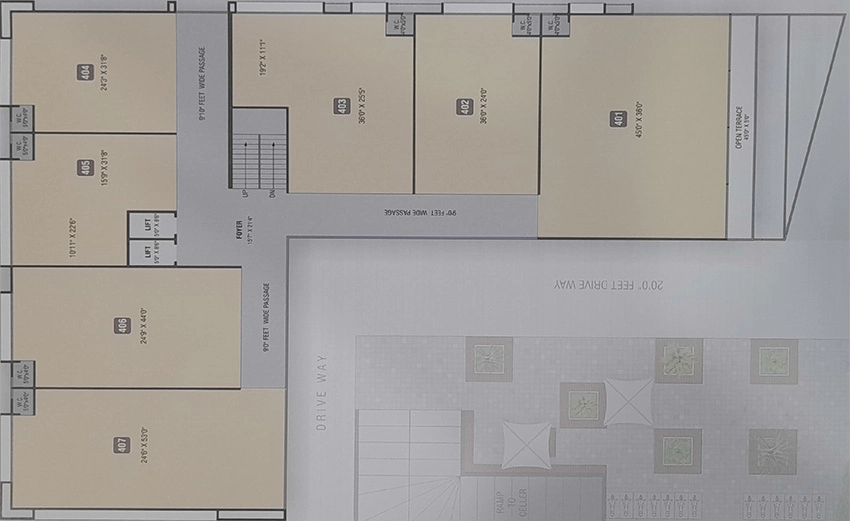 Floor Plan of Gopnath Golden Plaza in Raysan, Gandhinagar - Image 328594