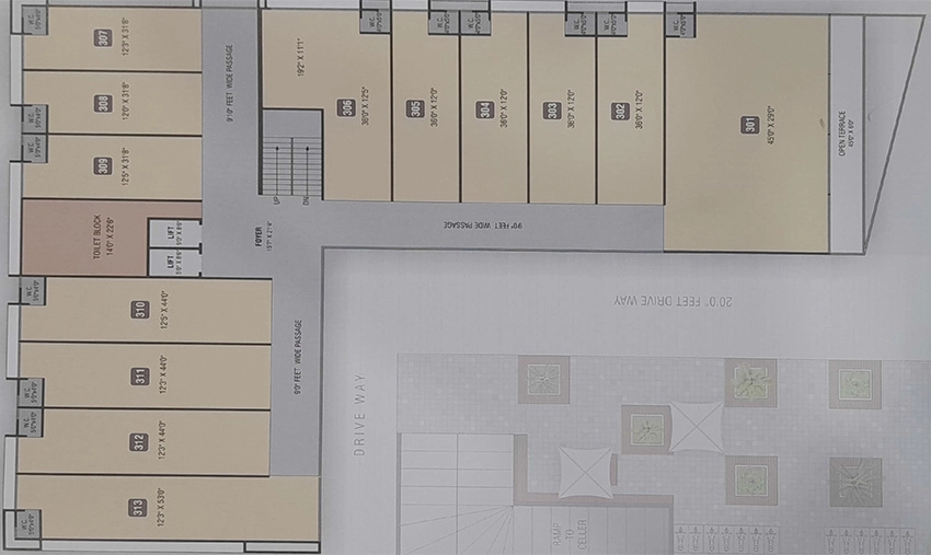 Floor Plan of Gopnath Golden Plaza in Raysan, Gandhinagar - Image 328593