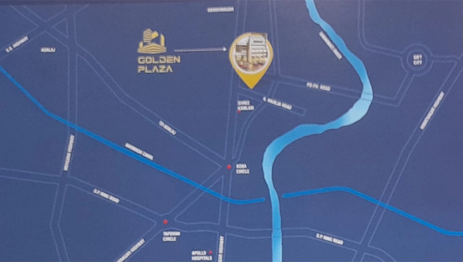 Location of Gopnath Golden Plaza in Raysan, Gandhinagar - Image 328590