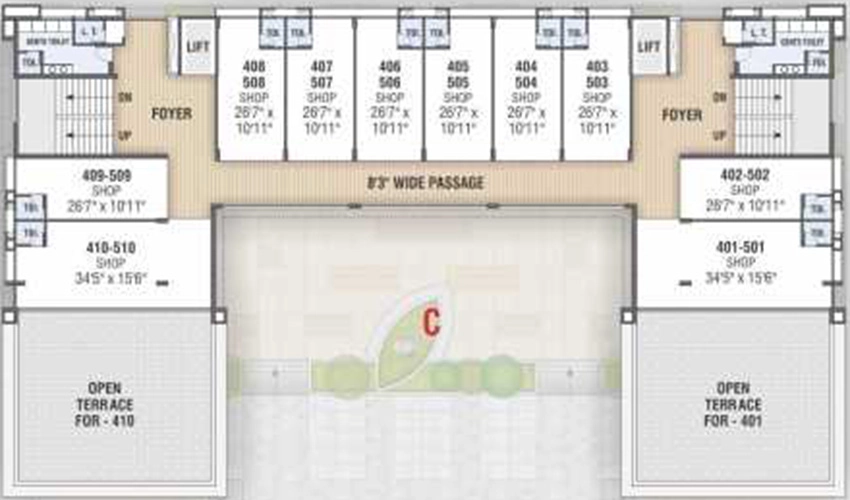 Floor Plan of Jay Vrundavan Trade Center in Kudasan, Gandhinagar - Image 328622