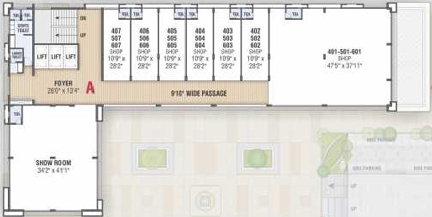 Floor Plan of Jay Vrundavan Trade Center in Kudasan, Gandhinagar - Image 328623