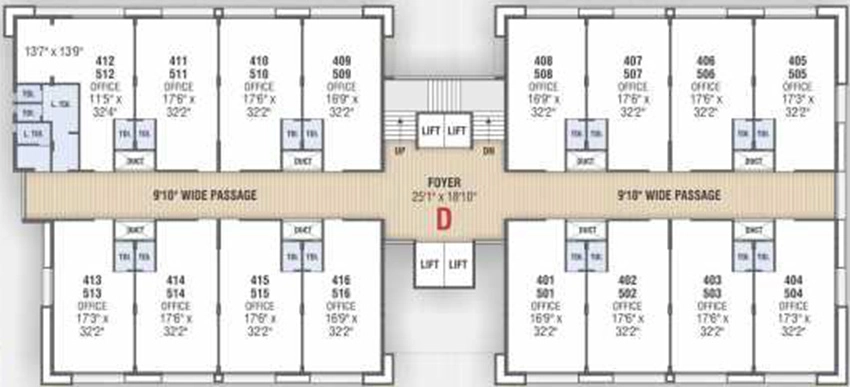 Floor Plan of Jay Vrundavan Trade Center in Kudasan, Gandhinagar - Image 328624