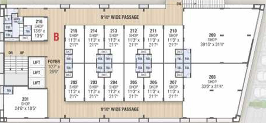 Floor Plan of Jay Vrundavan Trade Center in Kudasan, Gandhinagar - Image 328621