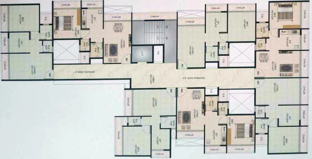 Floor Plan of Pramukh Narayan in Taloja, Navi Mumbai - Image 328651