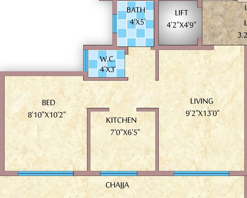 1 BHK Flat in Ambika Shree Samarth Leela in Kamothe, Navi Mumbai - Image 876318