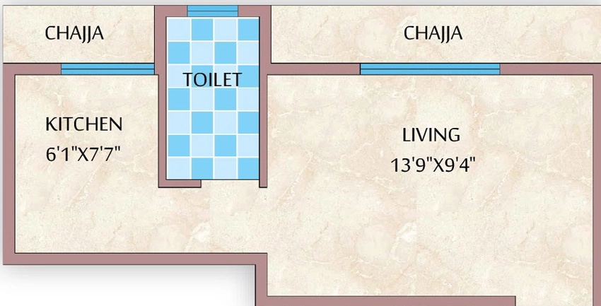 1 RK Flat in Ambika Shree Samarth Leela in Kamothe, Navi Mumbai - Image 876317
