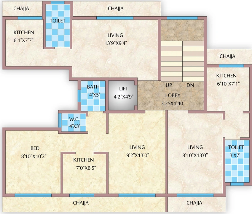Floor Plan of Ambika Shree Samarth Leela in Kamothe, Navi Mumbai - Image 328666