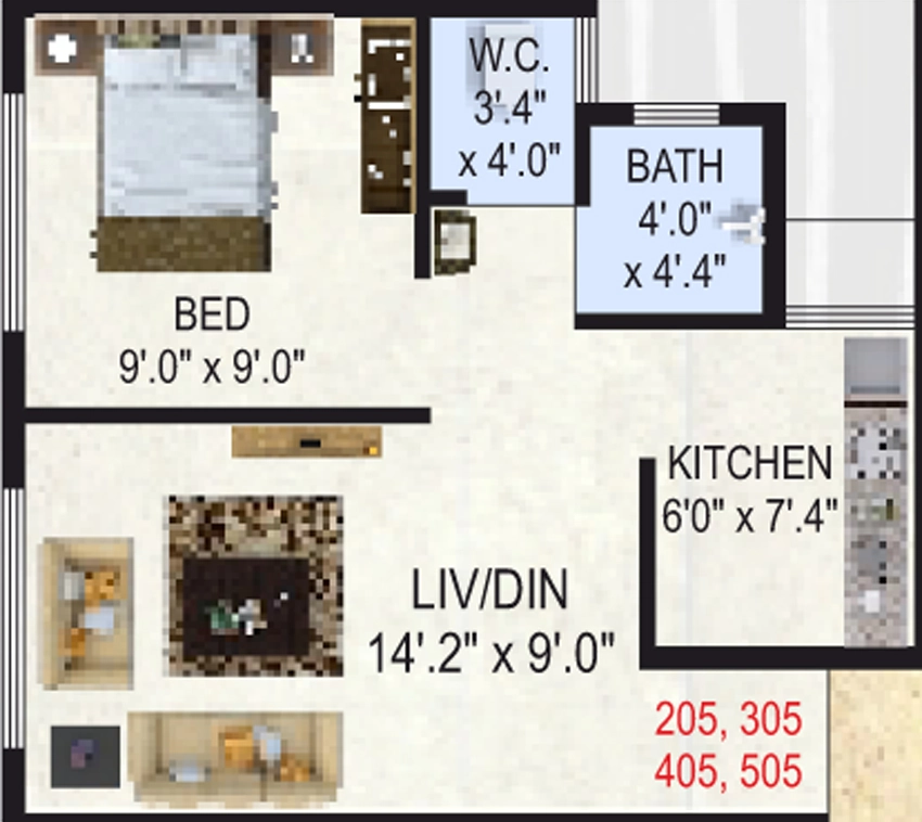 1 BHK Flat in Raj Jai Somnath Apartment in Kopar Khairane, Navi Mumbai - Image 876327
