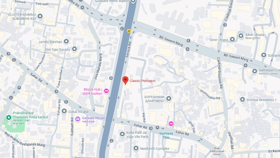 Location of Classic Pentagon in Andheri East, Mumbai - Image 328726